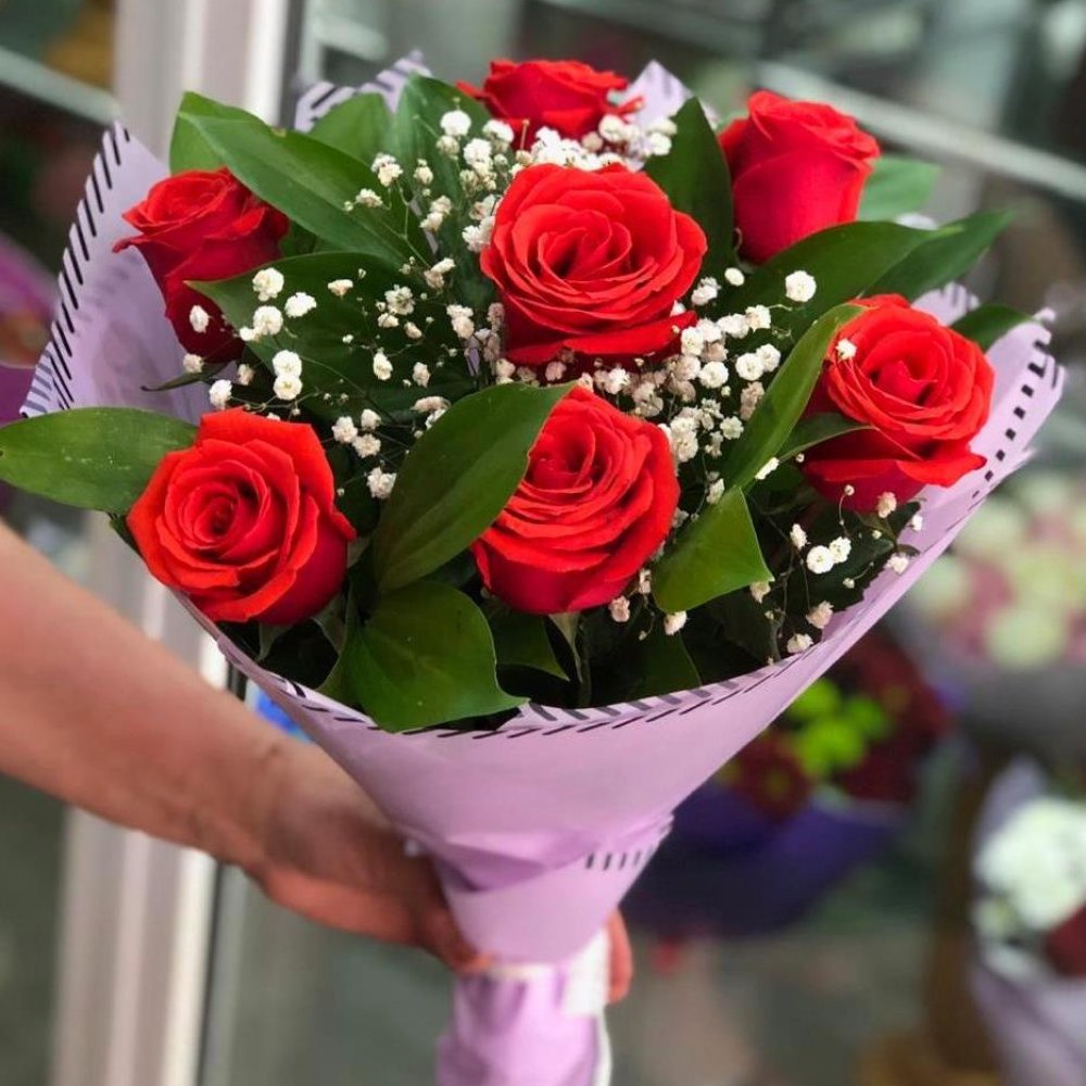 Букет роз Заснеженные розы